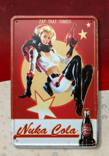Fallout - Plechová cedule "Nuka Cola Girl"